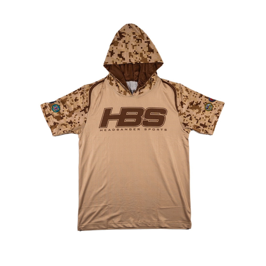 Desert Headbanger Sports Armed Forces Short Sleeve Mesh Hoodie