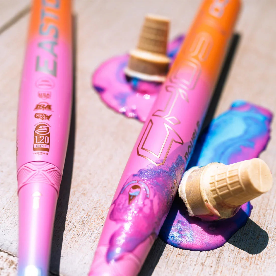 2025 Easton Ghost OG Rainbow Sherbet Fastpitch Softball Bat: -11, -10