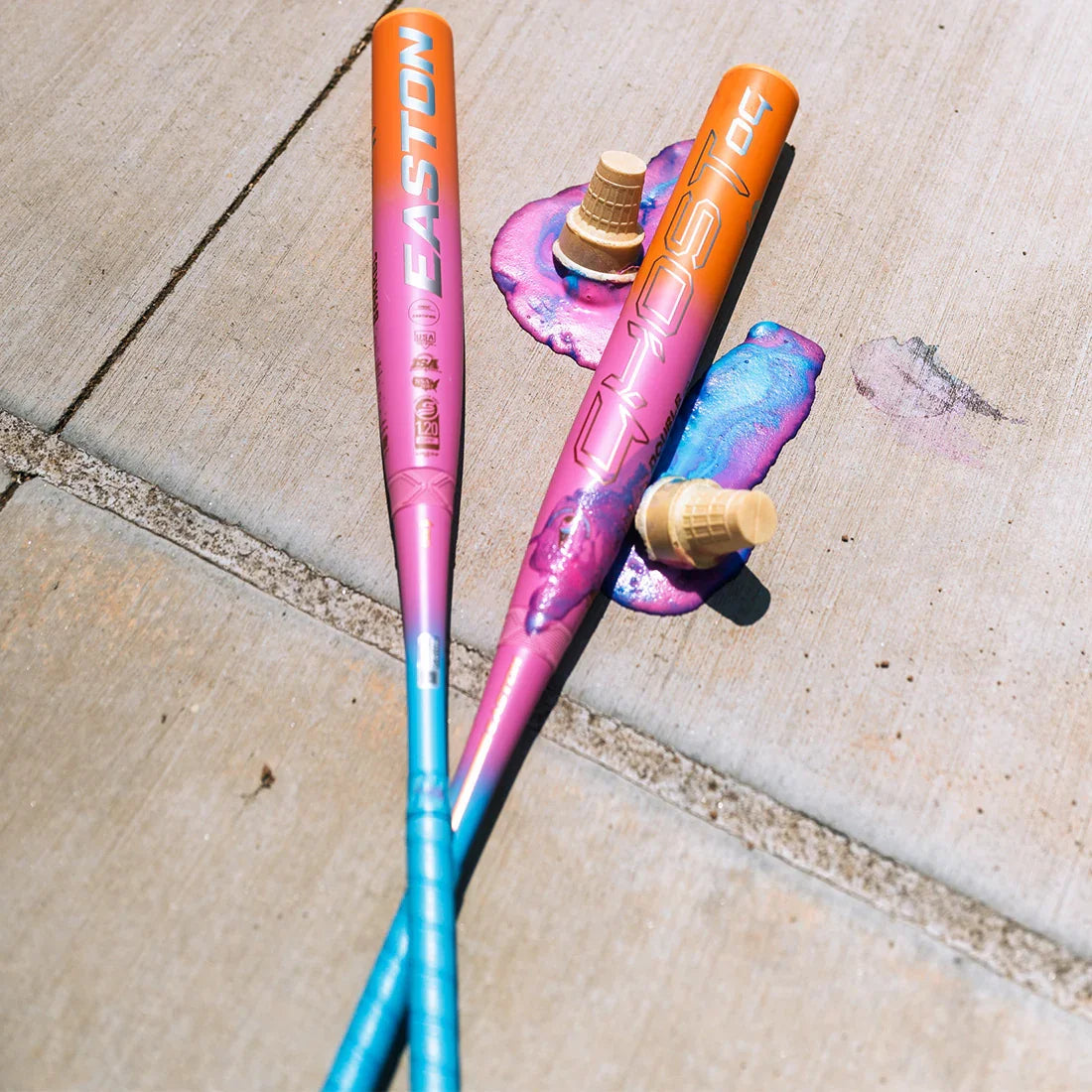 2025 Easton Ghost OG Rainbow Sherbet Fastpitch Softball Bat: -11, -10