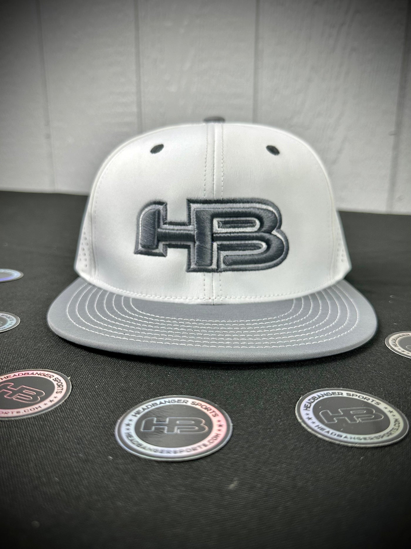 HB Sports Exclusive ES471 Fitted Baseball and Softball Hat: Clean White SM/MD