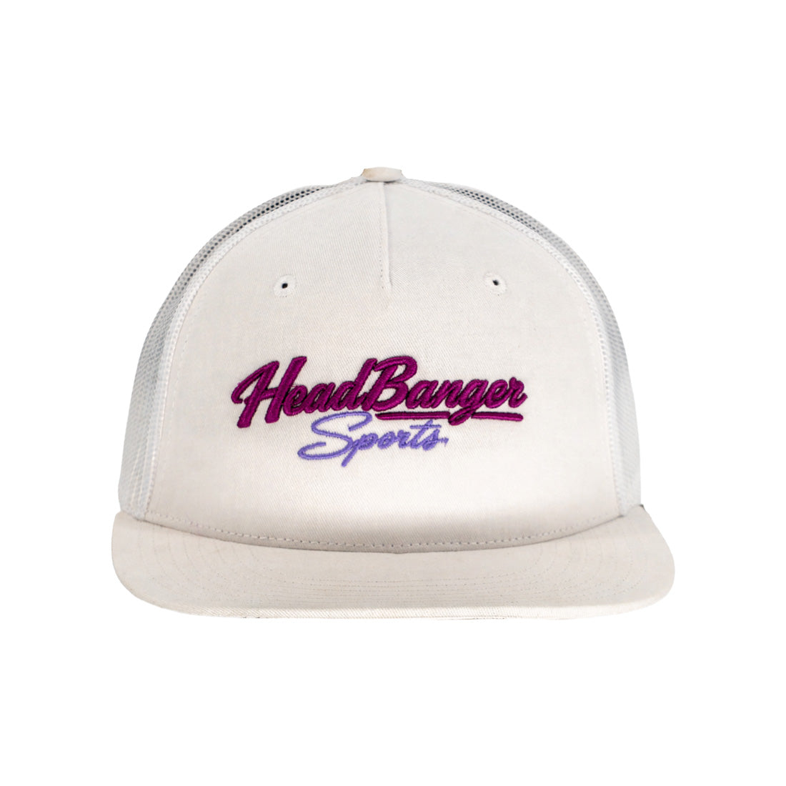 - Headbanger Sports GB452F Five-Panel Trucker Snapback Hat with embroidered logo