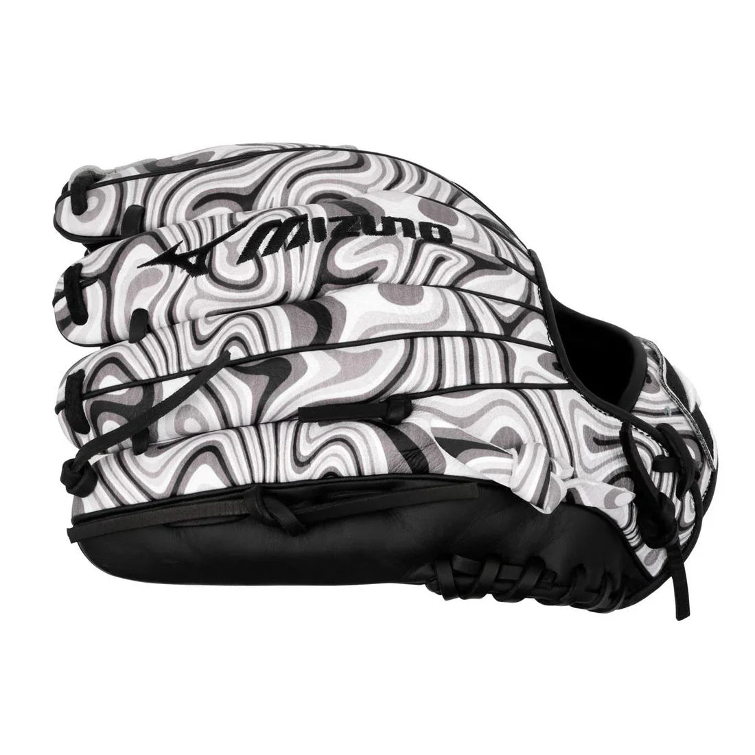Black and White Youth Mizuno MVP Prime M-Print 11.5" Infield Baseball Glove: GMVP-40MP
