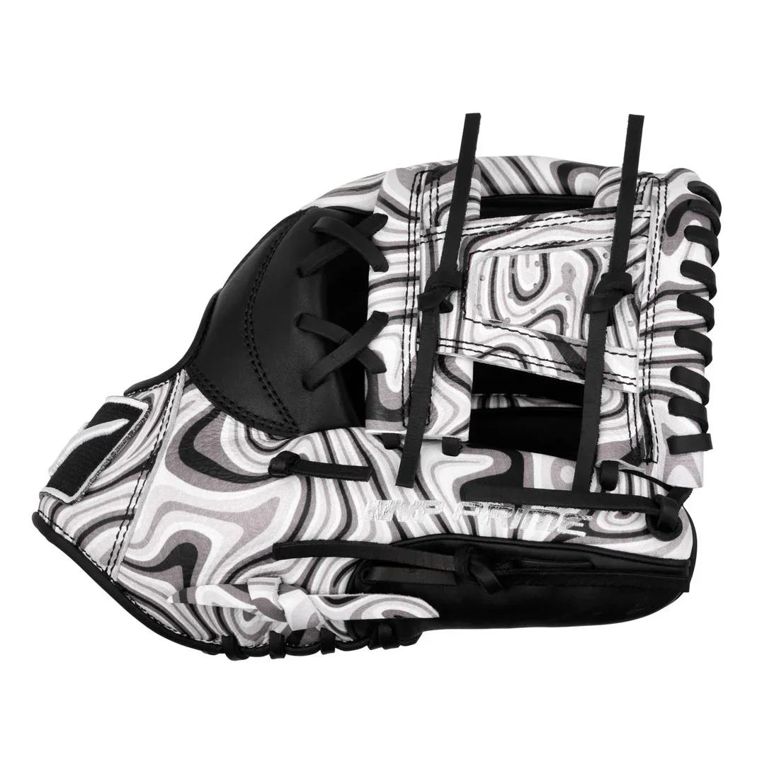 Black and White Youth Mizuno MVP Prime M-Print 11.5" Infield Baseball Glove: GMVP-40MP