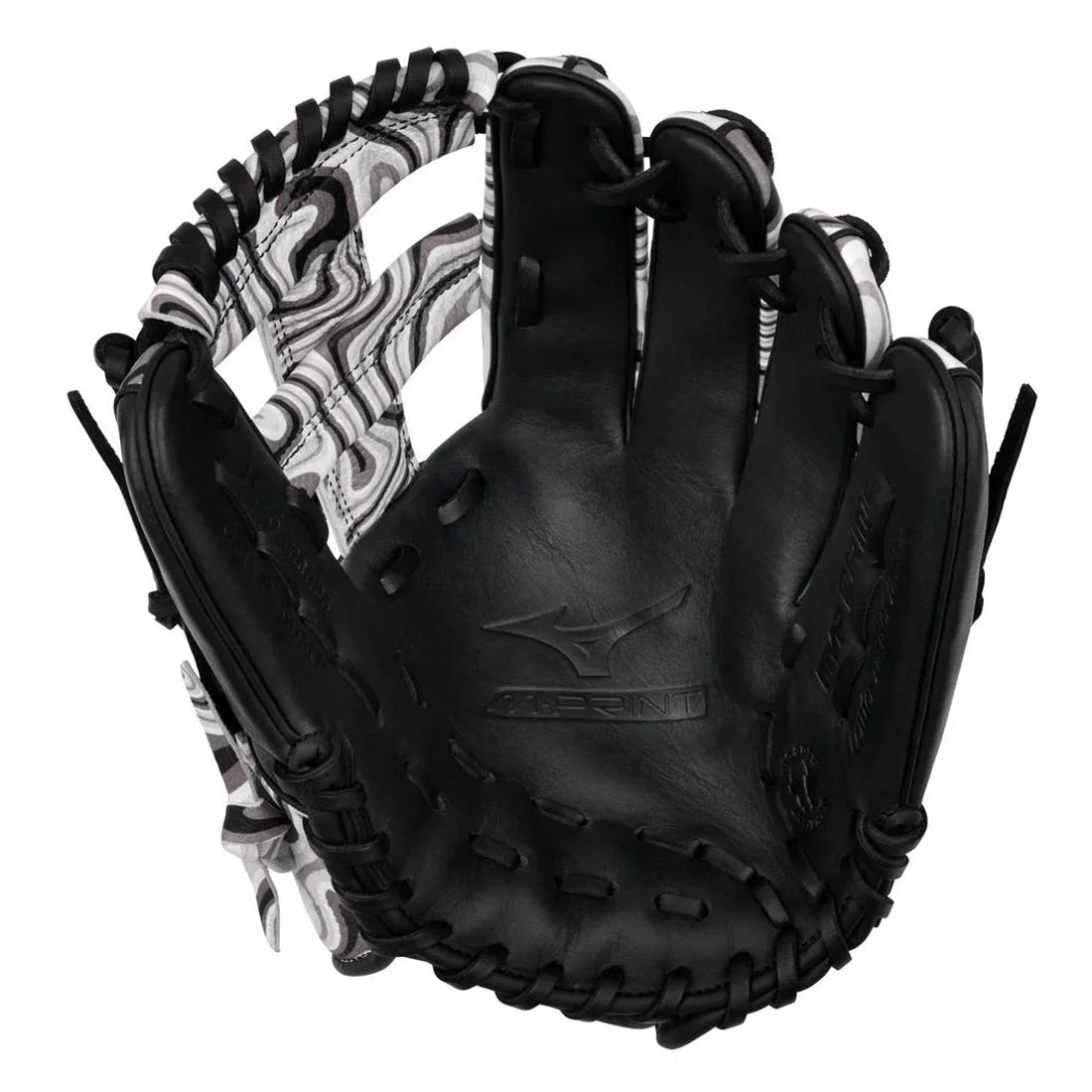New Youth Black and White Mizuno MVP Prime M-Print 11.75" Infield Baseball Glove: GMVP-50MP