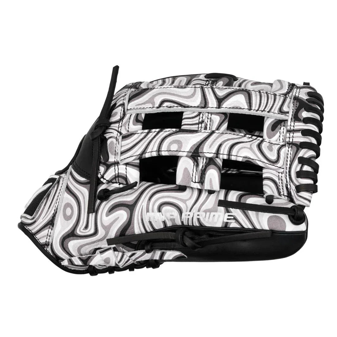 Cool Black, White, and Grey Design for a Youth Mizuno MVP Prime M-Print 12.75" Outfield Baseball Glove