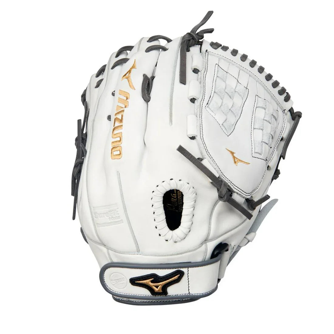 White Youth Girls Mizuno MVP Prime 12.5" Fastpitch Softball Glove: GMVP1250PF4W