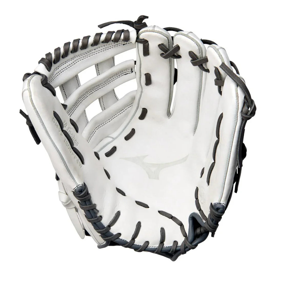 Girls White and Grey Mizuno MVP Prime 13" Fastpitch Outfield Glove: GMVP1300PF4W