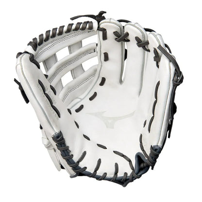 Girls White and Grey Mizuno MVP Prime 13" Fastpitch Outfield Glove: GMVP1300PF4W