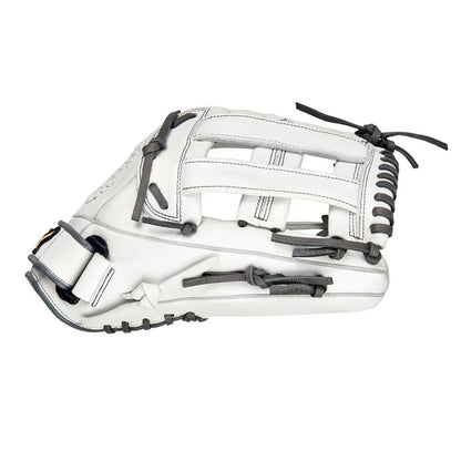Girls White and Grey Mizuno MVP Prime 13" Fastpitch Outfield Glove: GMVP1300PF4W