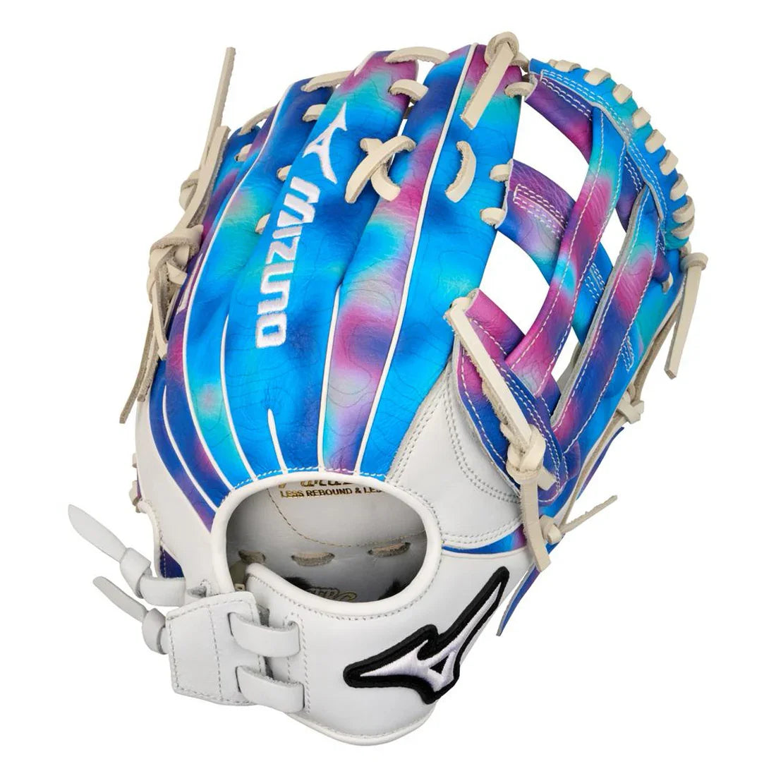 Girls Colorful Mizuno MVP Prime M-Print 12.5" Fastpitch Softball Glove: GMVPF-60MP