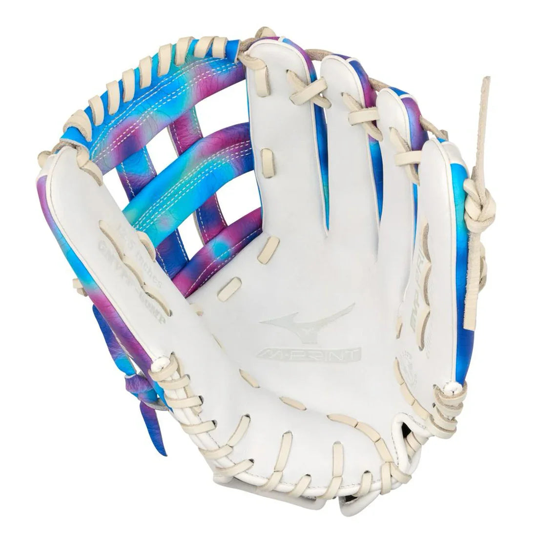 Girls Colorful Mizuno MVP Prime M-Print 12.5" Fastpitch Softball Glove: GMVPF-60MP