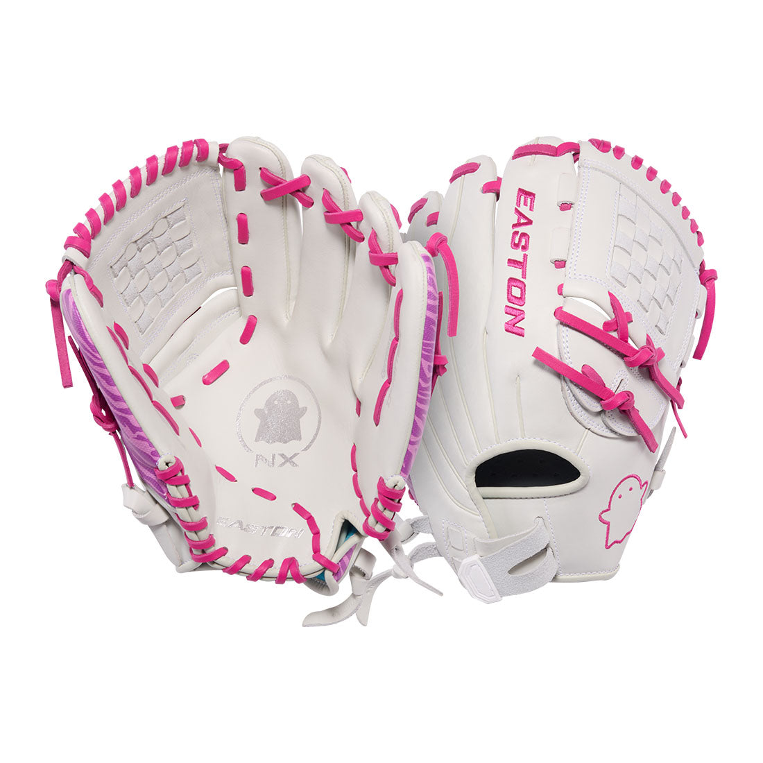 Easton Ghost NX fastpitch utility glove wrist and hand stall detail
