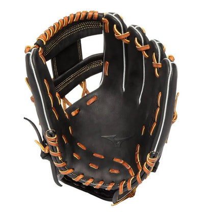 Youth Black and Brown Mizuno Select 9 11.25" Infield Baseball Glove: GSN1125