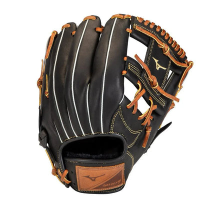 Youth Black and Brown Mizuno Select 9 11.25" Infield Baseball Glove: GSN1125