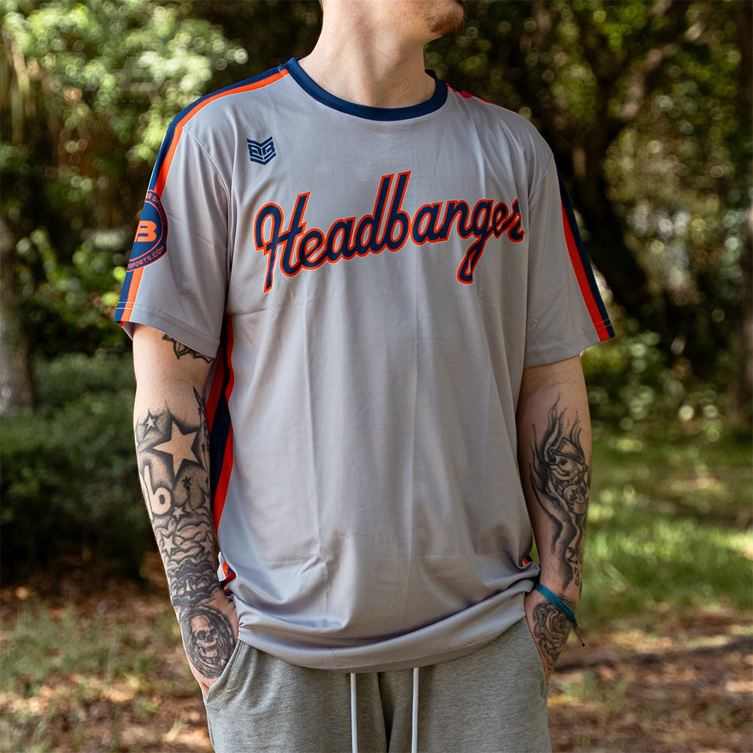 headbanger sports graphic jersey sublimated baseball jersey
