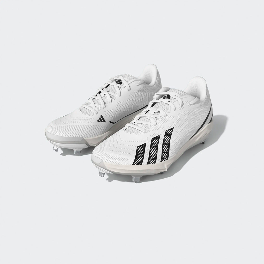 white adidas adizero electric 3.0 breathable baseball cleats