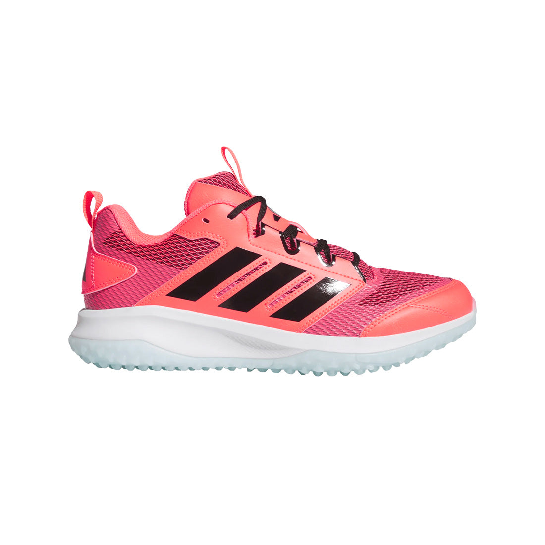 Solar Red Adidas adizero dgt turf trainer baseball shoes white black gum outsole lightstrike cushioning