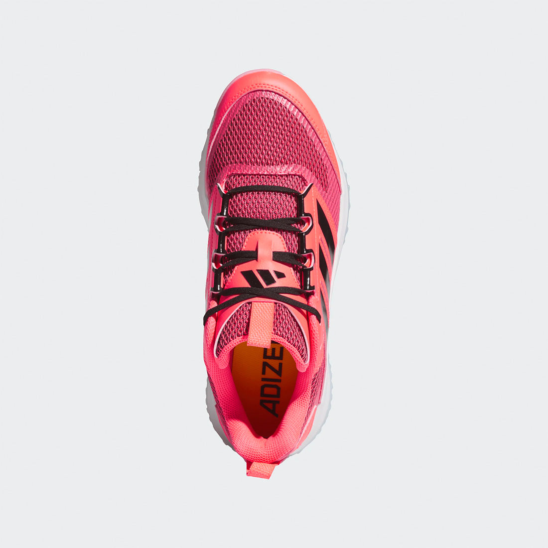 Solar Red Adidas adizero dgt turf trainer baseball shoes white black gum outsole lightstrike cushioning