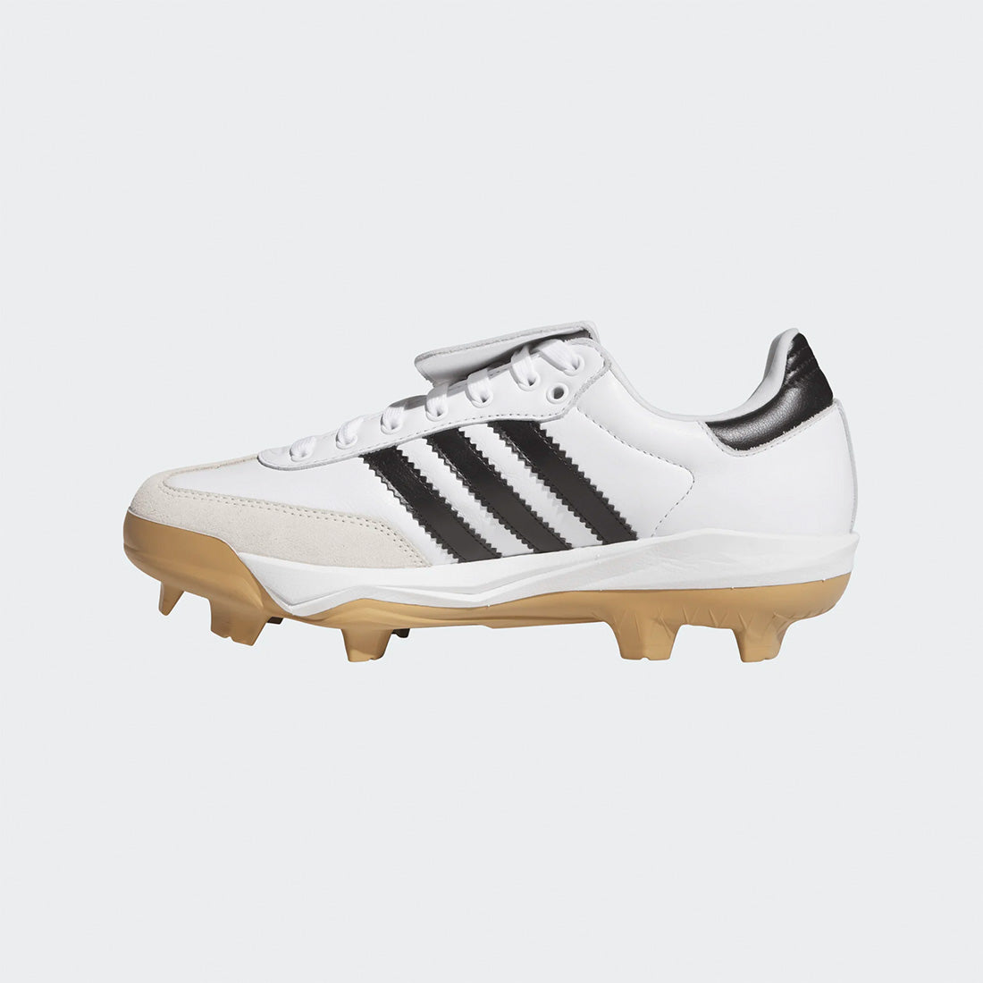 adidas Samba TPU Baseball Cleats in White and Black
