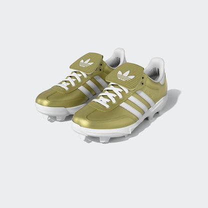 adidas Samba baseball cleats with leather and synthetic upper
