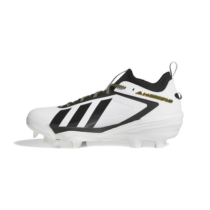 adidas Adizero Impact 3.0 TPU cleats in White and Gold Metallic
