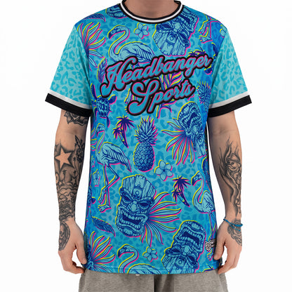 Headbanger Sports "Tropical Tiki" Short Sleeve Micro Sleeve Jersey: Multiple Colors