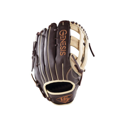 2025 Louisville Slugger Genesis Slowpitch Fielding Glove: Dark Brown/Camel