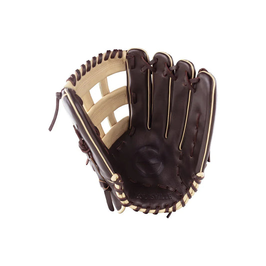 2025 Louisville Slugger Genesis Slowpitch Fielding Glove: Dark Brown/Camel