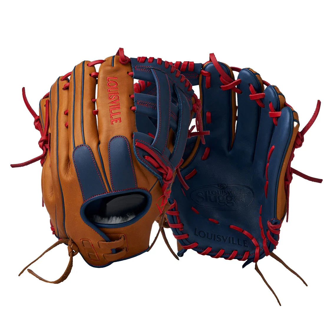 2025 Louisville Slugger Super Z Slowpitch Fielding Glove: Brown/Navy