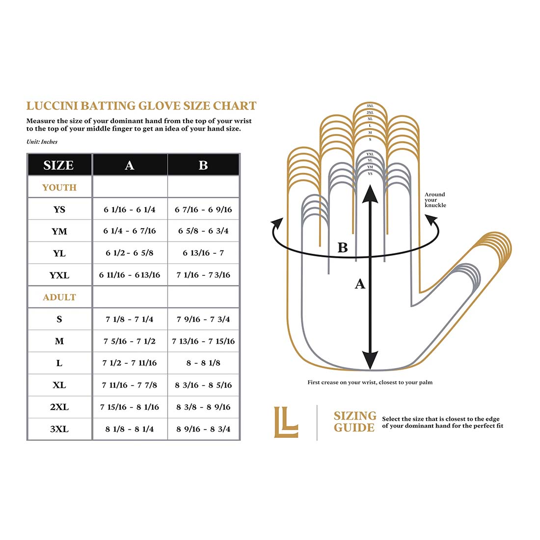 Luccini Premium Cabretta Leather Batting Gloves: Classics