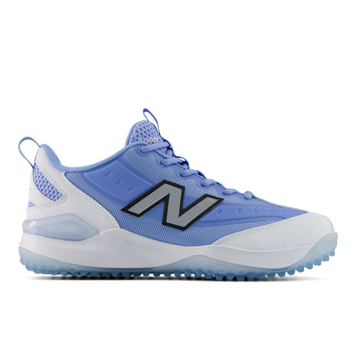 - New Balance 3000v8 men’s baseball turf trainer with Fresh Foam cushioning White/Carolina Blue