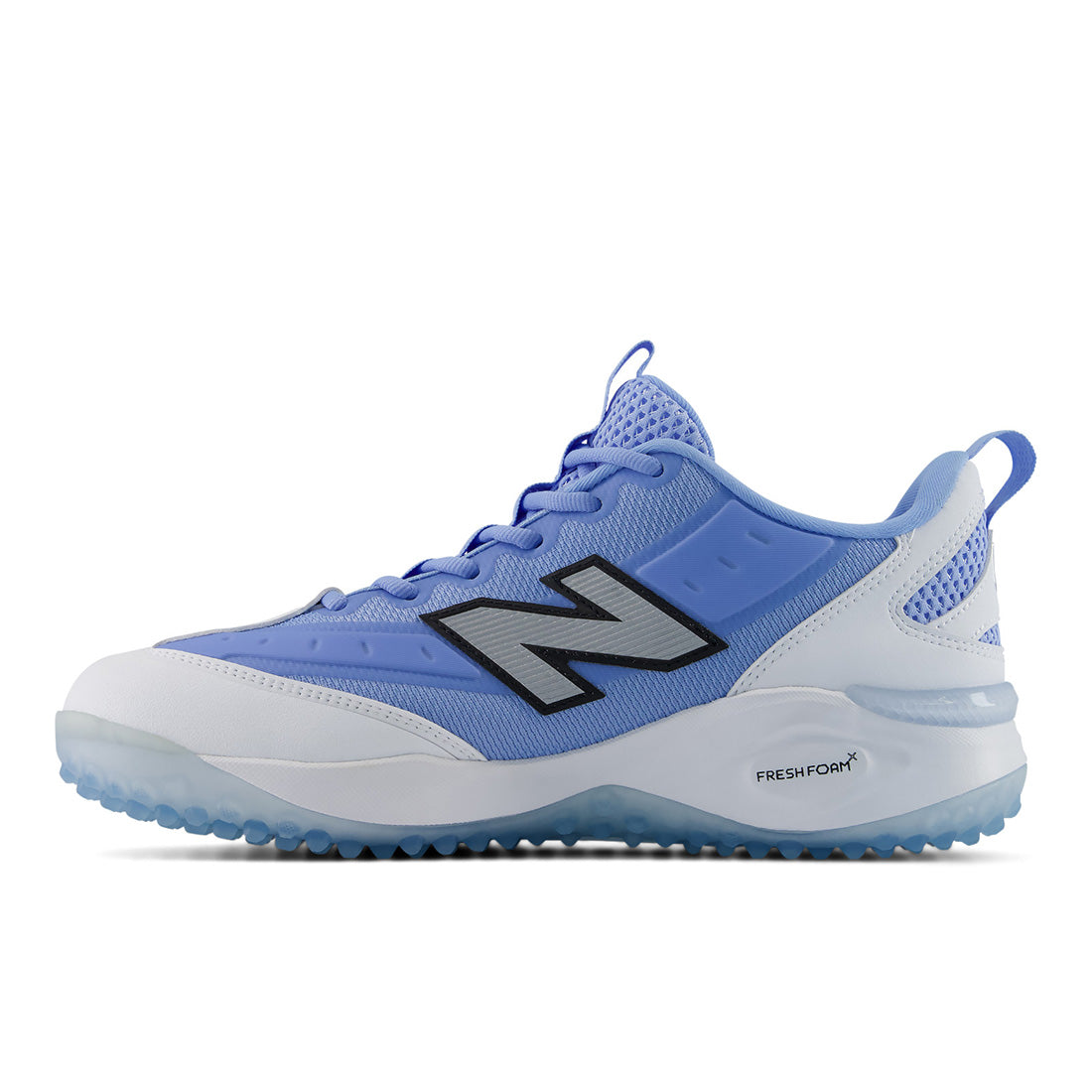 New Balance 3000v8 baseball turf trainer in White and Carolina Blue