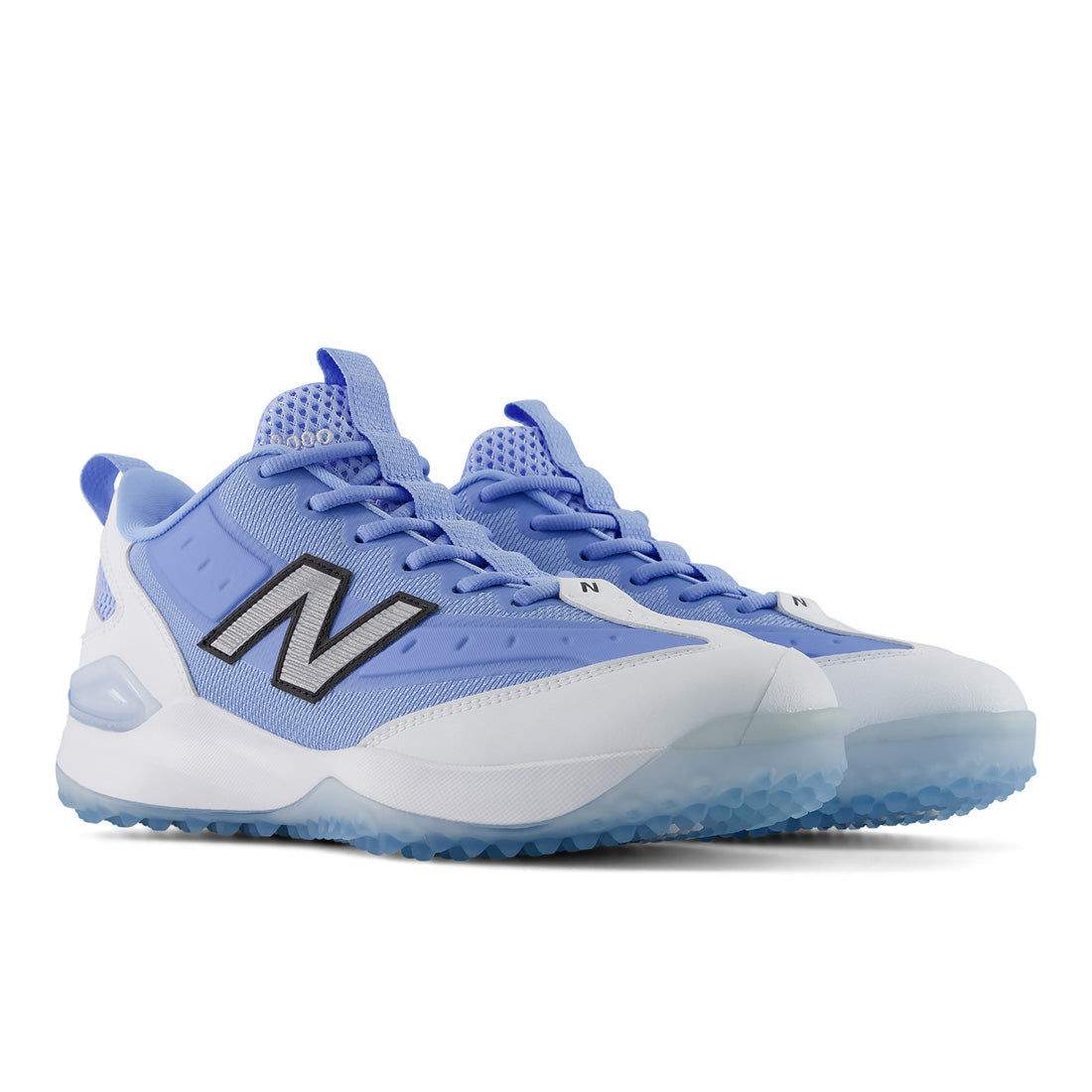 New Balance 3000v8 baseball turf trainer in White and Carolina Blue