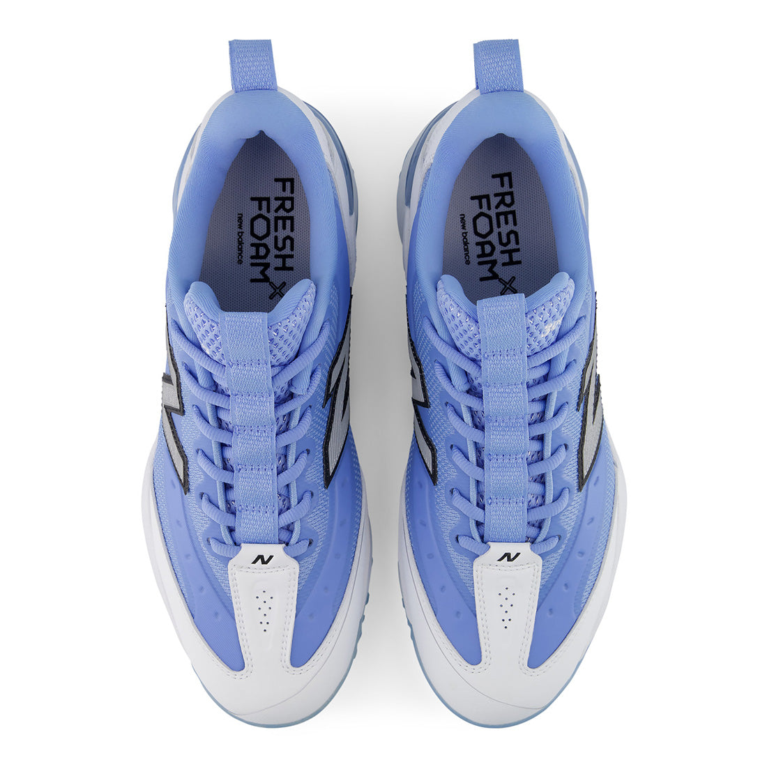 New Balance 3000v8 baseball turf trainer in White and Carolina Blue