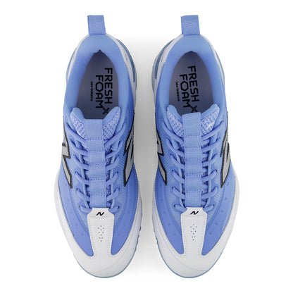 New Balance 3000v8 baseball turf trainer in White and Carolina Blue