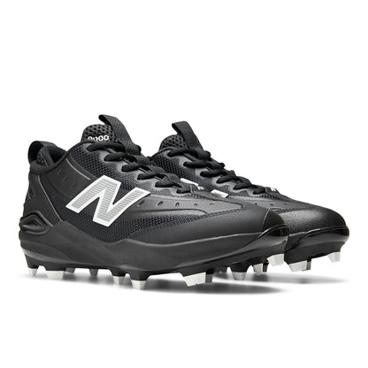 New Balance 3000v8 molded baseball cleats in Black and White