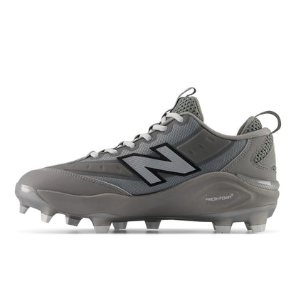 New Balance 3000v8 molded baseball cleats in Raincloud and Team Grey