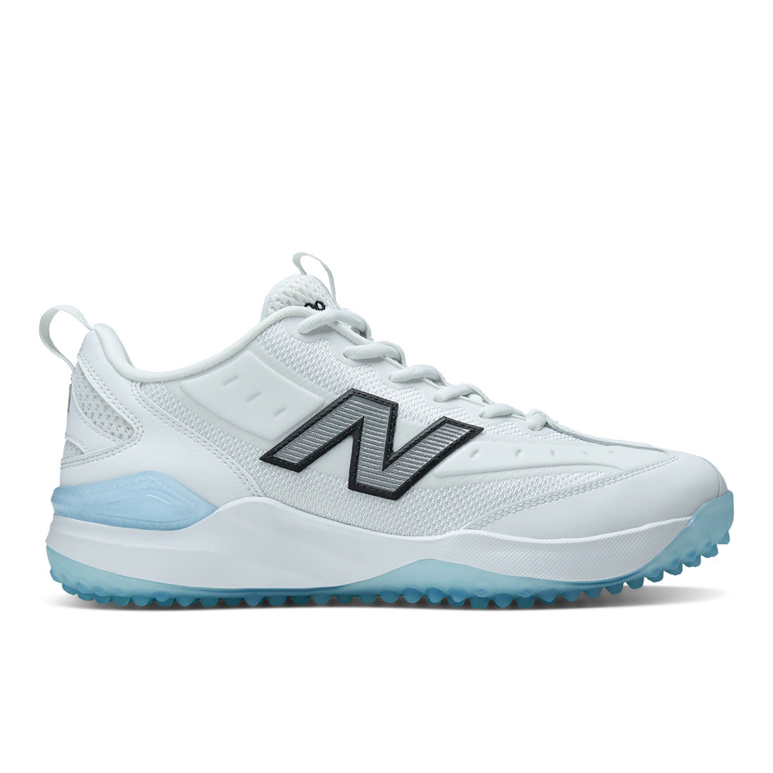 - New Balance 3000v8 men’s baseball turf trainer with Fresh Foam cushioning White/Raincloud