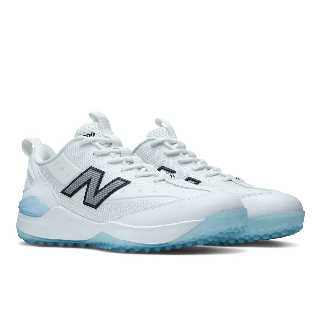 New Balance 3000v8 baseball turf trainer in Raincloud and White