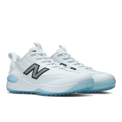 New Balance 3000v8 baseball turf trainer in Raincloud and White