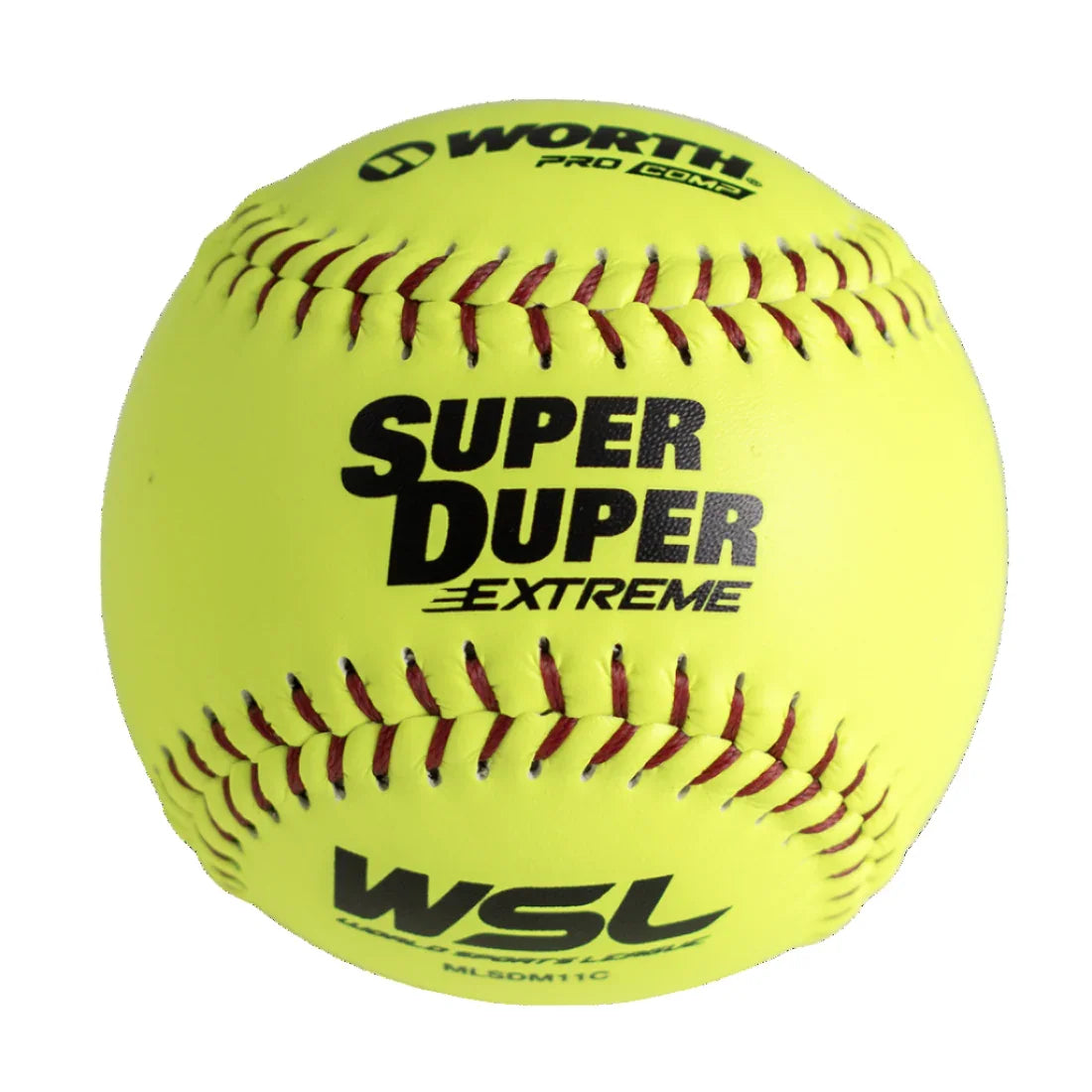 Shop Worth 11" WSL Super Duper Extreme Slowpitch Softballs (One Dozen):MLSDM11C at Headbanger Sports