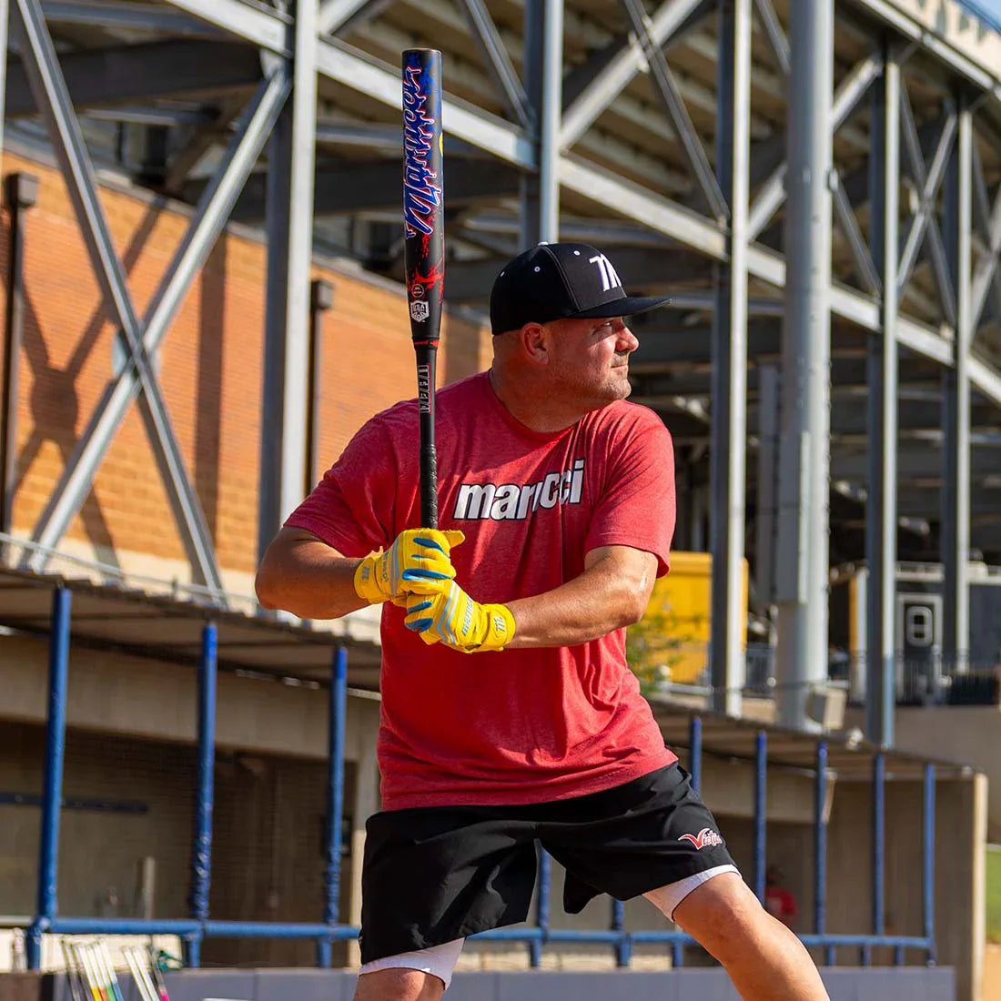 DRIIPPY 12.75" Loaded USA Slowpitch Bat (MSPDR2LA) with Dual Chamber Barrel Tech and MST mid-flex handle