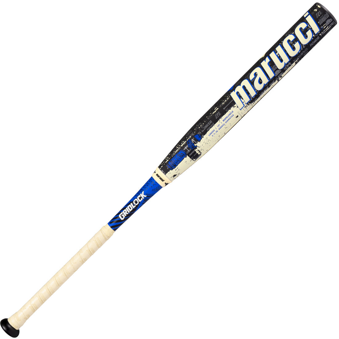 Marucci Gridlock Cobalt Blue bat with a slightly endloaded swing feel
