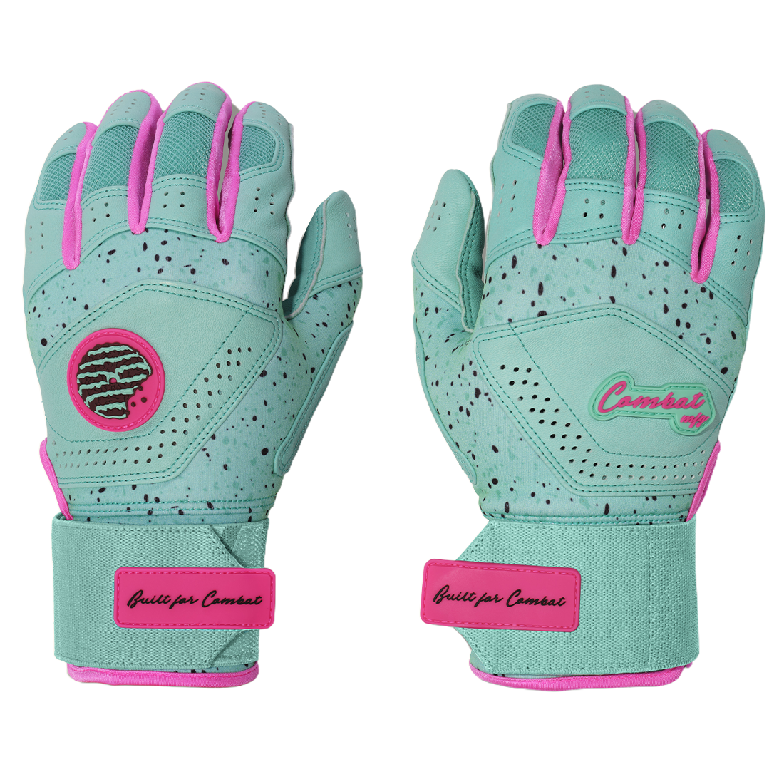 COMBAT MFG Cookie Jar Long Strap Batting Gloves: Mint