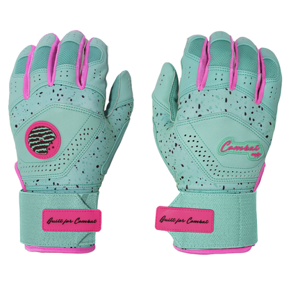 COMBAT MFG Cookie Jar Long Strap Batting Gloves: Mint