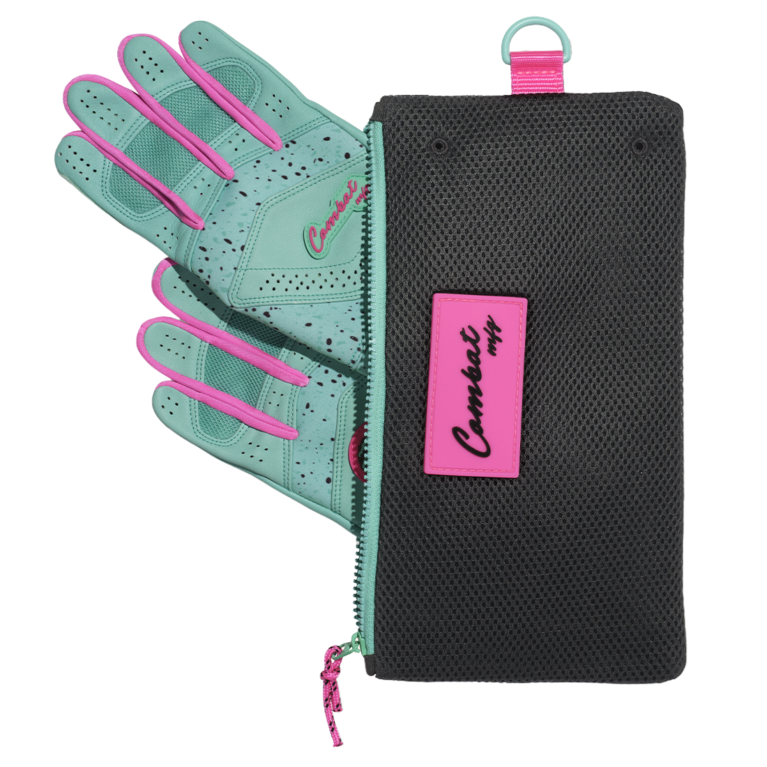 COMBAT MFG Cookie Jar Long Strap Batting Gloves: Mint