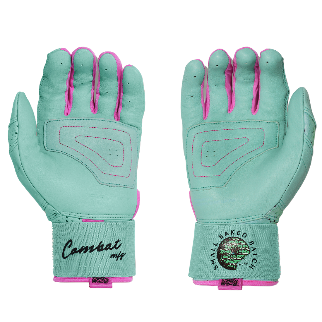 COMBAT MFG Cookie Jar Long Strap Batting Gloves: Mint