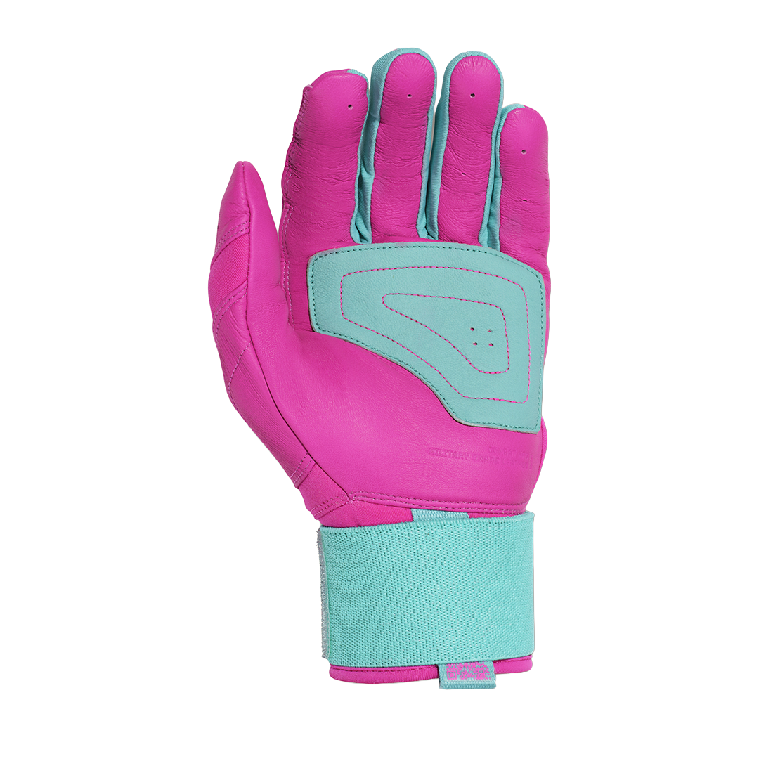 COMBAT MFG Ying Yang Long Strap Batting Gloves: Mint/Pink