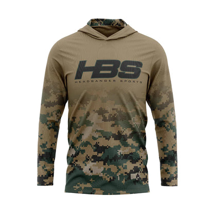 Headbanger Sports Exclusive "Military Worlds" Camo Lightweight Mesh Long Sleeve Hoodies