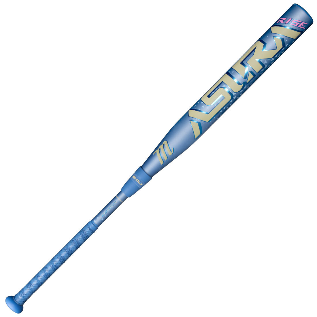ASURA Rise mid-loaded two-piece composite fastpitch bat side profile